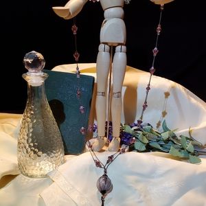 Glass Blown and Beaded Necklace